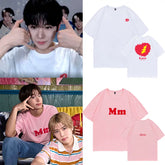 Yushi Same Style Letter Round Neck T-shirt