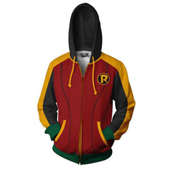 Robin 3D Printed Zipper Cosplay Hoodie