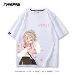 Versatile Anime Print Short-sleeved Top