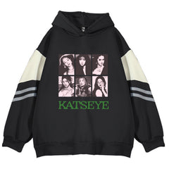 BEAUTIFUL CHAOS Tracklist Print Color Block Hoodie