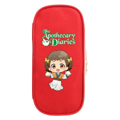 Red and Black Anime Zipper Pencil Case