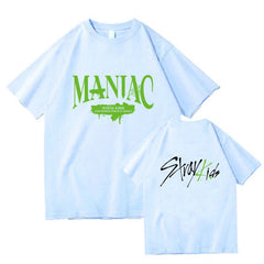 Unisex Kpop Maniac Print Loose T-shirt