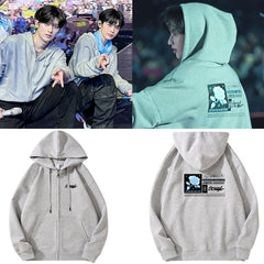 ZB1 HERE & NOW Printed Loose Zipper Hoodie