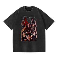 Vintage KPOP Sexy Poster Washed T-shirt