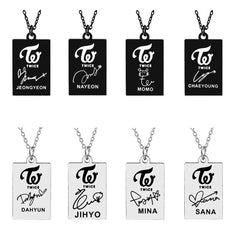 KPOP Signature Tag Necklace