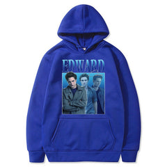 Edward Cullen Pattern Print Loose Hoodie