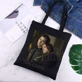 TV Graphic Printed Canvas Shoulder Bag