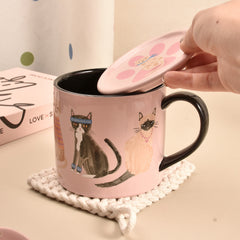 Creative Pink Cat Mug