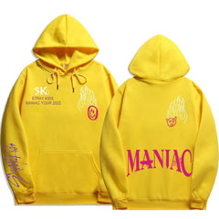 Unisex Solid Color Kpop Letter Print Hoodie