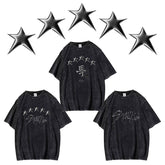 Unisex Kpop Album Logo Washed T-shirt