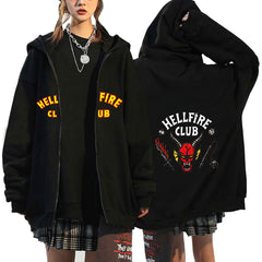 Unisex Trendy Hellfire Club Zipper Hoodie