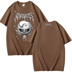 Evil Bbokari Print Cotton Short-sleeved T-shirt