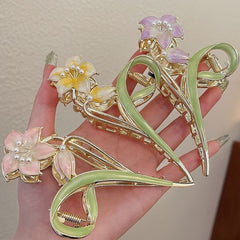 Flower Hairpins Grab Clips