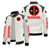 Men's DEADPOOL Logo Printed Leather Jacket