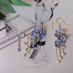 Phalaenopsis Fringed Stud Earrings