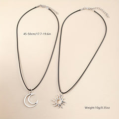 Sun and Moon Couple Necklace