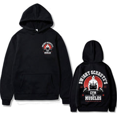 Dwight Schrute Gym for Muscles Print Hoodie