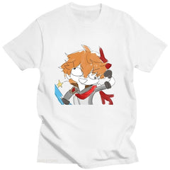 Unisex Game Graphic Print Pullover Short-sleeved T-shirt