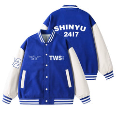 SHINYU DOHOON 24/7 Blue Baseball Jacket