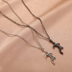 Matching Darkling Heart Gothic Necklace Pair