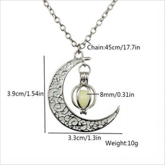 Luminous Moon Pendant Necklace