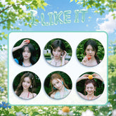 BM I LIKE IT Photo Tinplate Badge Mirror Keychain