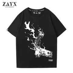 Trendy Anime Cotton Short-sleeved T-shirt