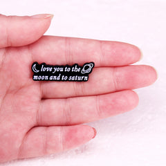 Love You to the Moon and Saturn Brooch