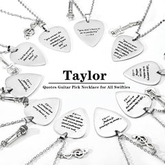 Taylor Guitar Microphone Stainless Steel Necklace