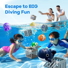 Diving Pool Toys - Rescue Sea Animals Cage Set