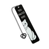 Creative Cat Charm Stainless Steel Bookmark