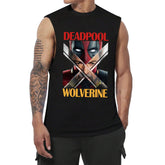 Men's Wolverine Deadpool Round Neck Sleeveless Vest