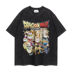 Vintage DBZ Short-sleeved Washed T-shirt