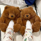 Teddy Bear Fur Slippers