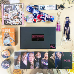 Jisoo ROSE Sticker Card Keychain Gift Box