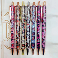7pcs Funny Leopard Pattern Ballpoint Pen Set