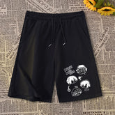 Casual Anime Logo Loose Shorts