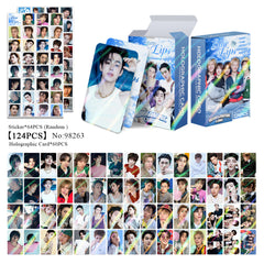 124PCS CORTIS "Blue Lips" Holographic Photocard Sticker