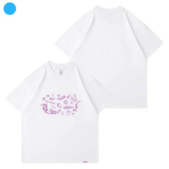KPOP Printed Short-sleeved T-shirt Loose Top