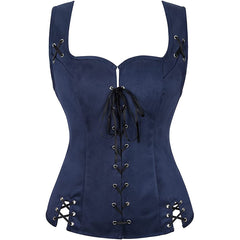 Steampunk Pirate Suede Lace-up Vest