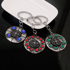 Game Crimson Amber Medallion Keychain Pendant