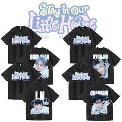 SKZ STAY in Our Little House Print Washed Tee