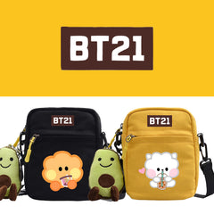 Kpop Cartoon Printed Canvas Crossbody Backpack