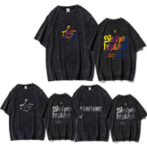 Trendy Kpop Album Print Washed T-shirt