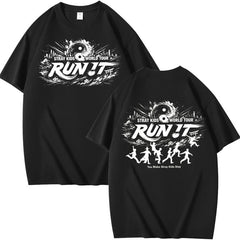 SKZ World Tour Run It Graphic Printed Short Sleeve T-Shirt