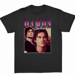 Damon Salvatore Graphic Printed Loose T-shirt