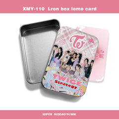 KPOP Photo Card 30PCS Storage Iron Box Set