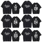 SKZ RUN IT Number Printed Washed T-shirt