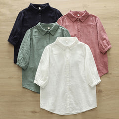 Candy Color Women's Half Sleeve Shirt