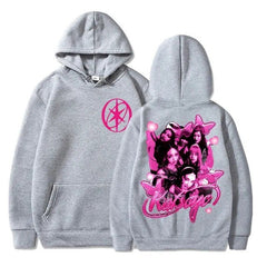 Trendy Katseye Graphic Printed Pullover Hoodie
